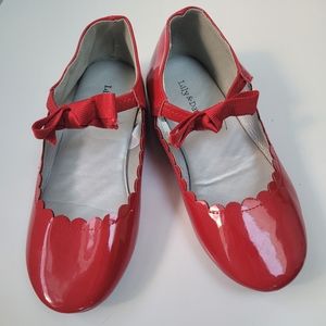Girls dress shoes Red patent Mary Jane with grosgrain strap